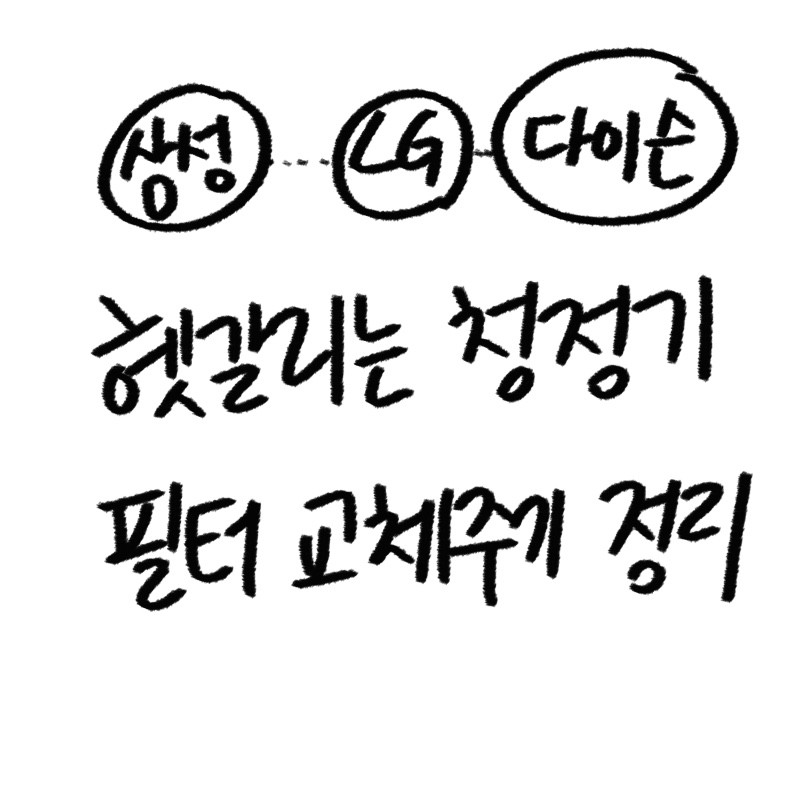 삼성, LG, 다이슨 공기청정기 필터 교체주기