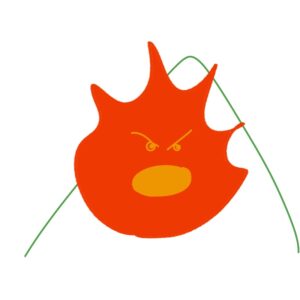 인도네시아 화산 분화 소식을 전하기 위해 그린 산불 그림