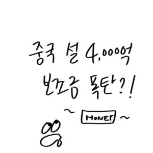 중국 정부의 설 연휴 대규모 보조금 지원 소식과 이에 대응하는 국내 가성비 쇼핑 추천 아이템을 묘사한 -drawing-woolim 일러스트 썸네일