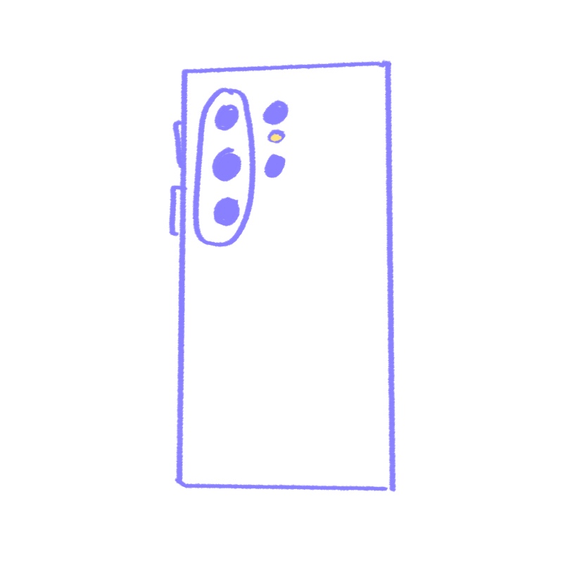 직접 그린 갤럭시S26 기기 그림