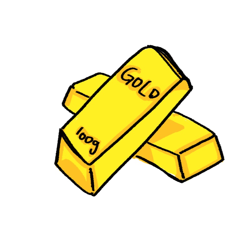 골드바 2개가 겹친 모습