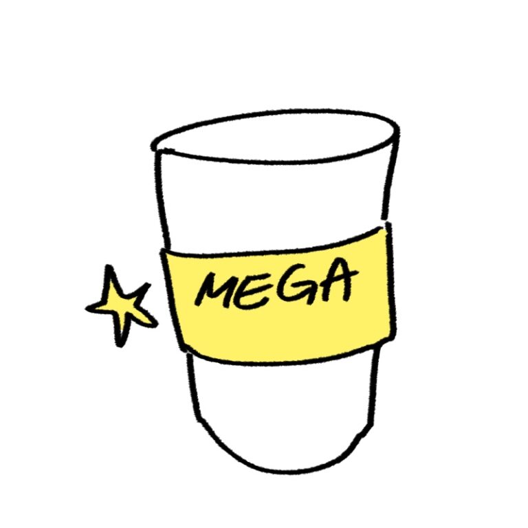 직접 그린 메가커피 기프티콘 이미지