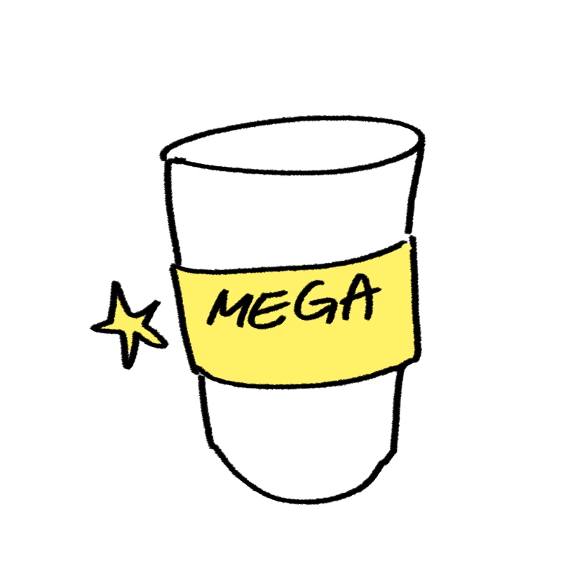 직접 그린 메가커피 기프티콘 이미지