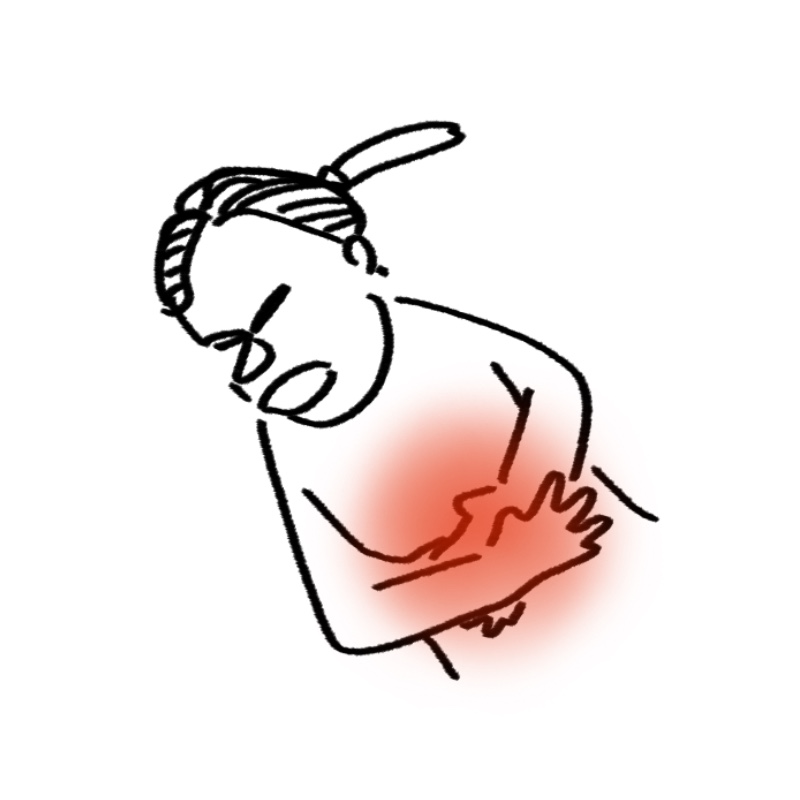 위암의 주요 원인인 헬리코박터균과 올바른 식습관을 통한 예방법을 설명하는 woolim의 전문 가이드 일러스트