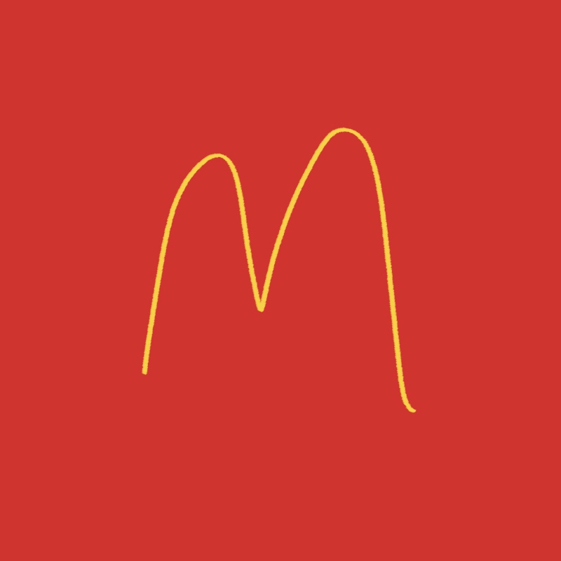 직접 그린 맥도날드 로고