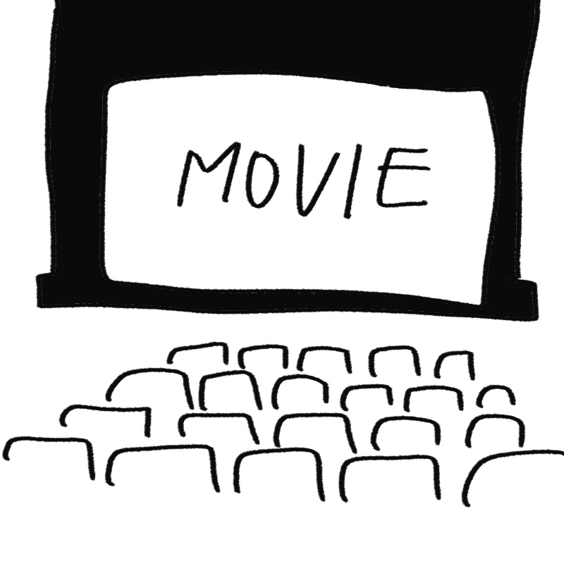 직접 그린 영화관 모습