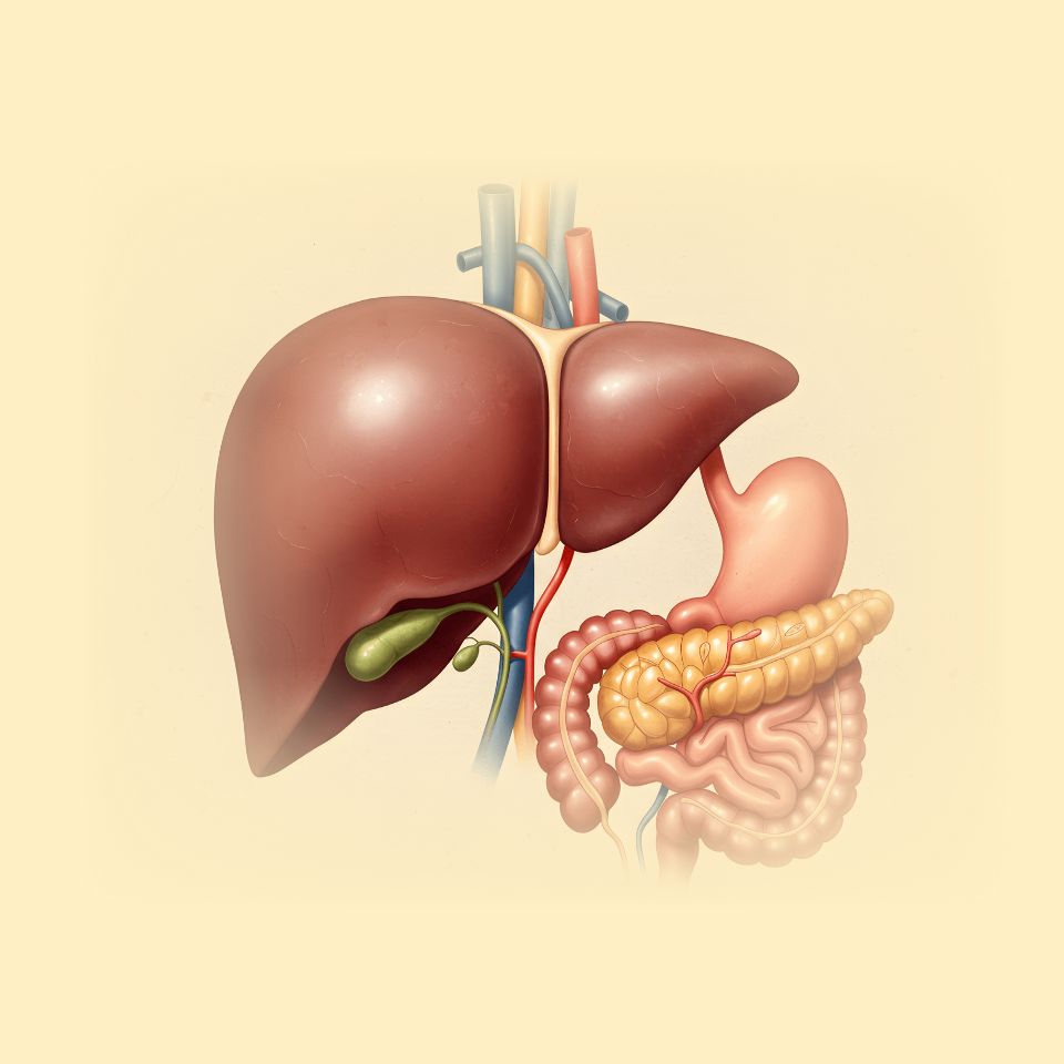 간과 장기들이 생생히 보이는 그림