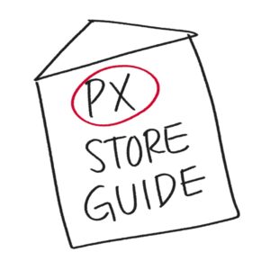 가성비 제품을 살 수 있는 PX 매장을 그린 woolim의 일러스트