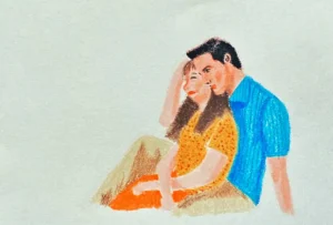 울림(woolim)이 직접 드로잉한 2인 가구 한 달 예산 짜는 법과 저축·식비·주거비 등 항목별 황금 비율 가이드를 담은 재테크 일러스트레이션